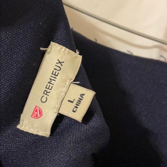 Navy Striped Lace Bottom Dress - Picture 5 of 5